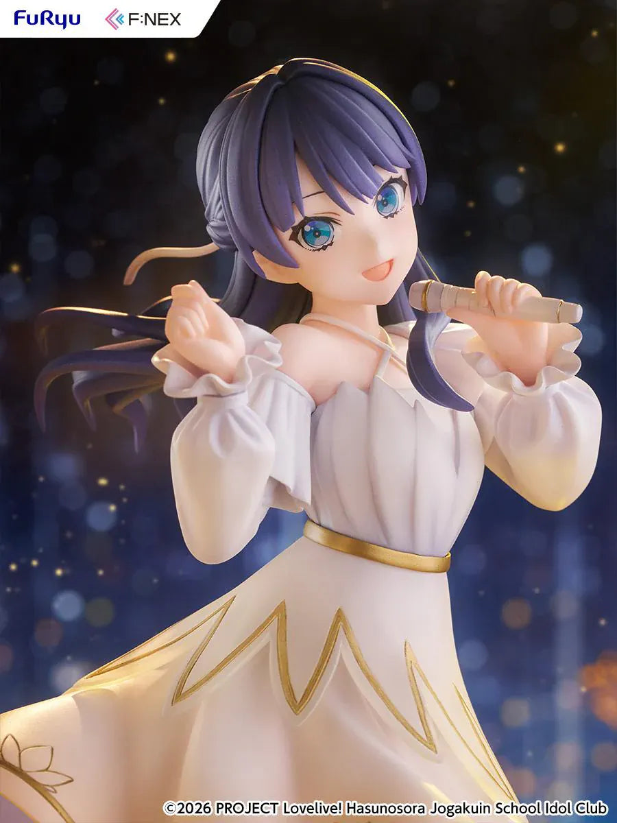 Love Live Hasunosora Girls' High School Idol Club Sayaka Murano 1/7 Scale Figure in white idol dress with flowing blue hair
