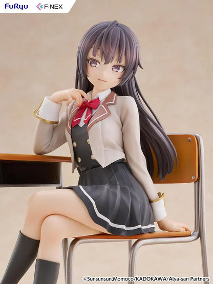 Alya Sometimes Hides Her Feelings in Russian Yuki Suou 1/7 scale figure sitting at a classroom desk in school uniform with crossed legs