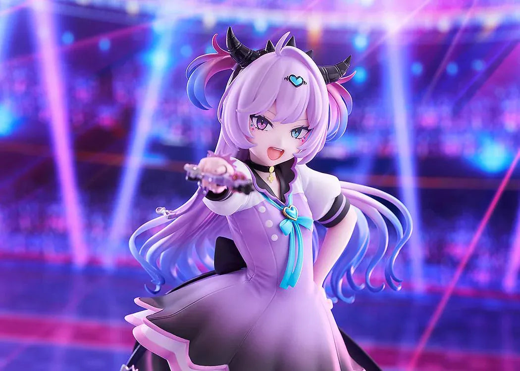 NEEDY GIRL OVERDOSE Purple Lollipop 1/7 scale figure featuring a dynamic pose, gradient purple hair, and a detailed pastel outfit