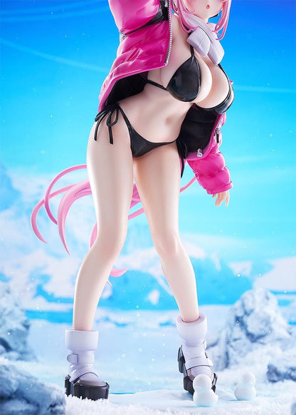 Blue Archive Eimi swimsuit 1/7 scale figure with pink jacket black bikini and long pink hair