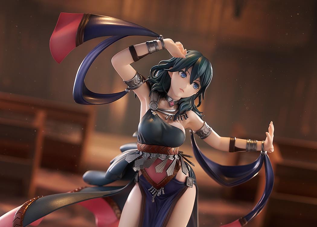 “Fire Emblem Three Houses Byleth Dancer Version 1/7 Scale Figure in dynamic dancing pose with flowing outfit and detailed sculpt.”