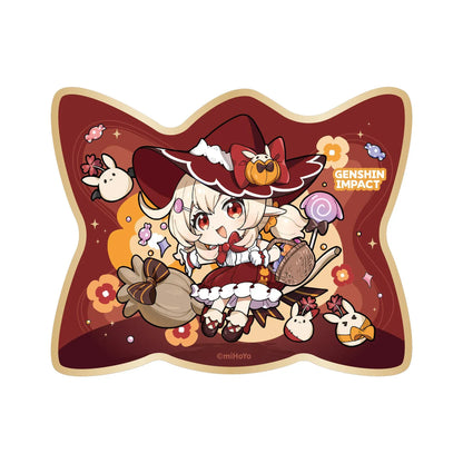 Genshin Impact You Ye Qi Xiang Series Chibi Chara Klee Figure in red witch outfit with broom, candy details, and themed display base