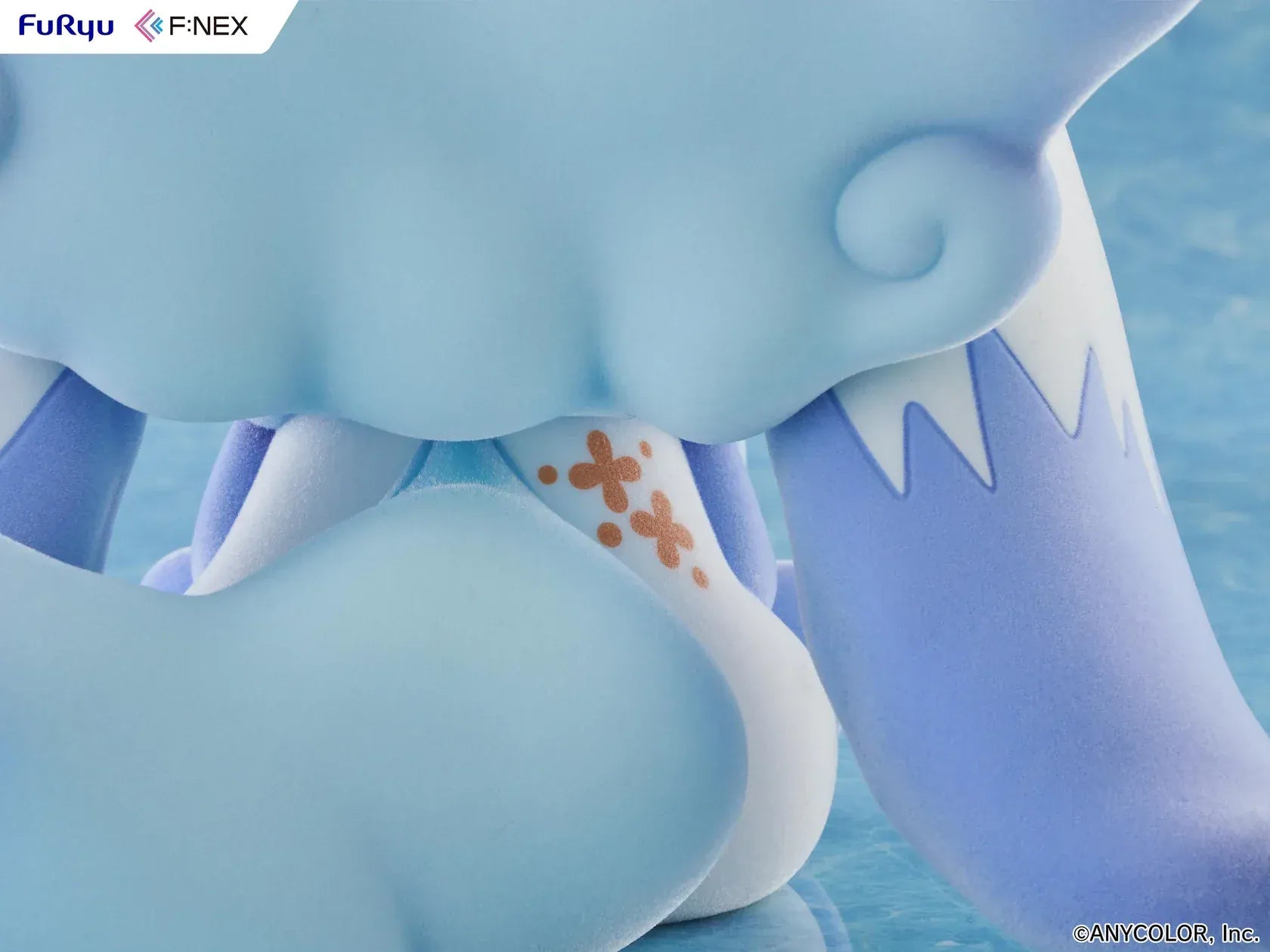 Nijisanji Lunlun 1/2 scale flocked soft vinyl figure featuring pastel colors and bell accessory