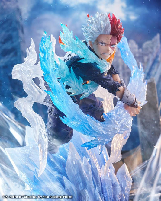 Shoto Todoroki Coldflames Pale Blade 1/8 scale figure with ice and fire effects from My Hero Academia