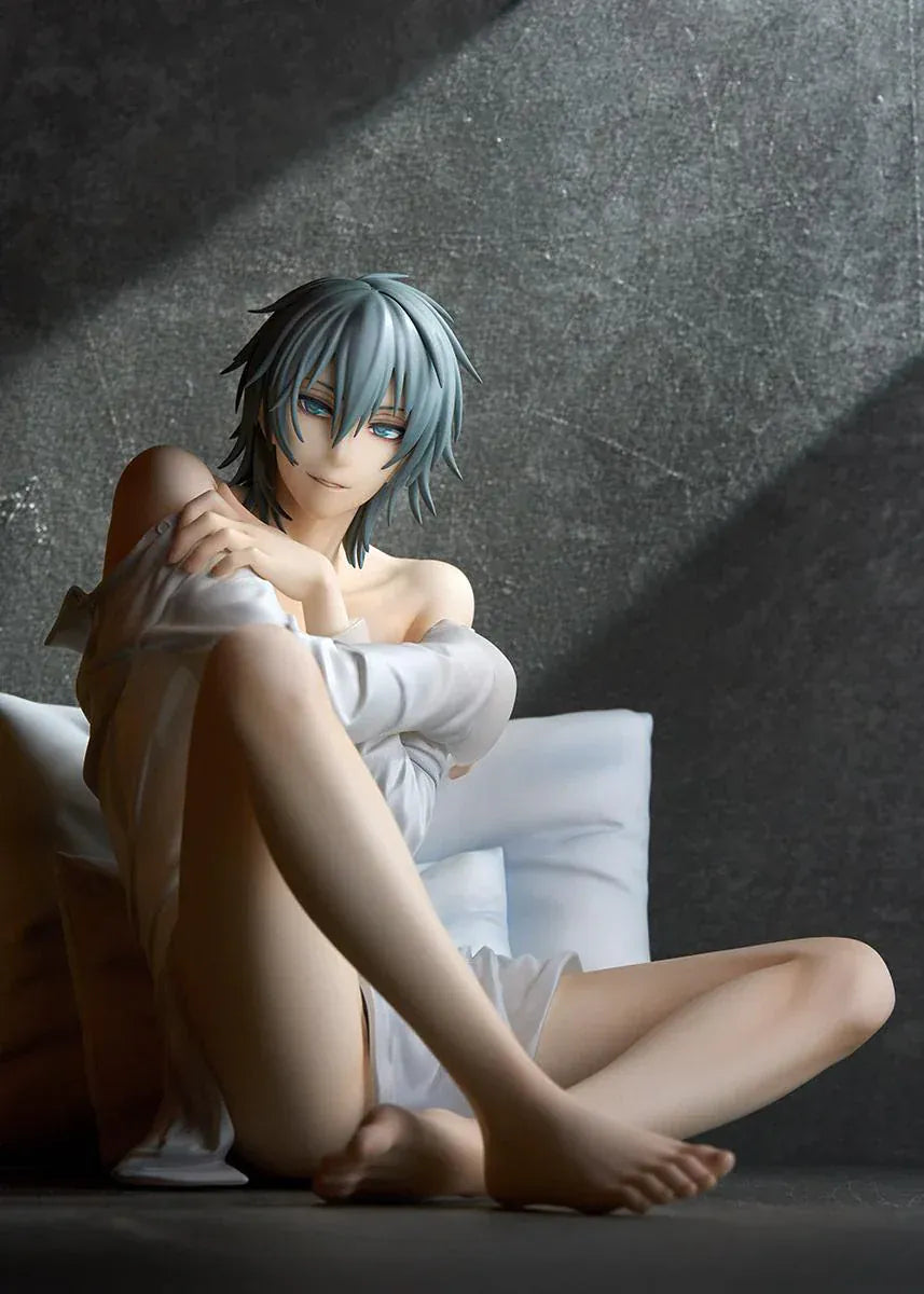 Akira 1/7 scale figure from Togainu no Chi sitting on cushion with relaxed pose and detailed sculpt