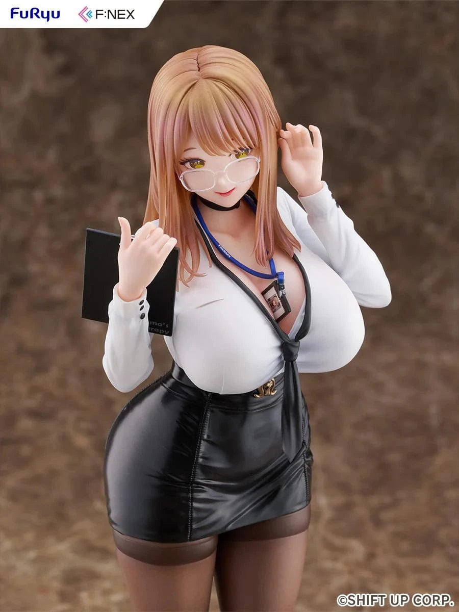 Goddess of Victory Nikke F:NEX Emma Office Therapy Ver. 1/7 Scale Figure featuring Emma in a white blouse and black skirt standing in an office setting