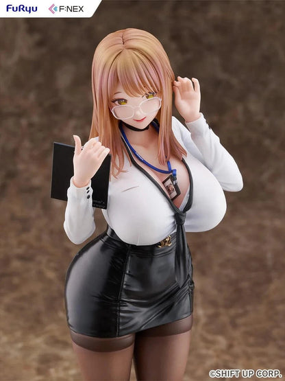 Goddess of Victory Nikke F:NEX Emma Office Therapy Ver. 1/7 Scale Figure featuring Emma in a white blouse and black skirt standing in an office setting