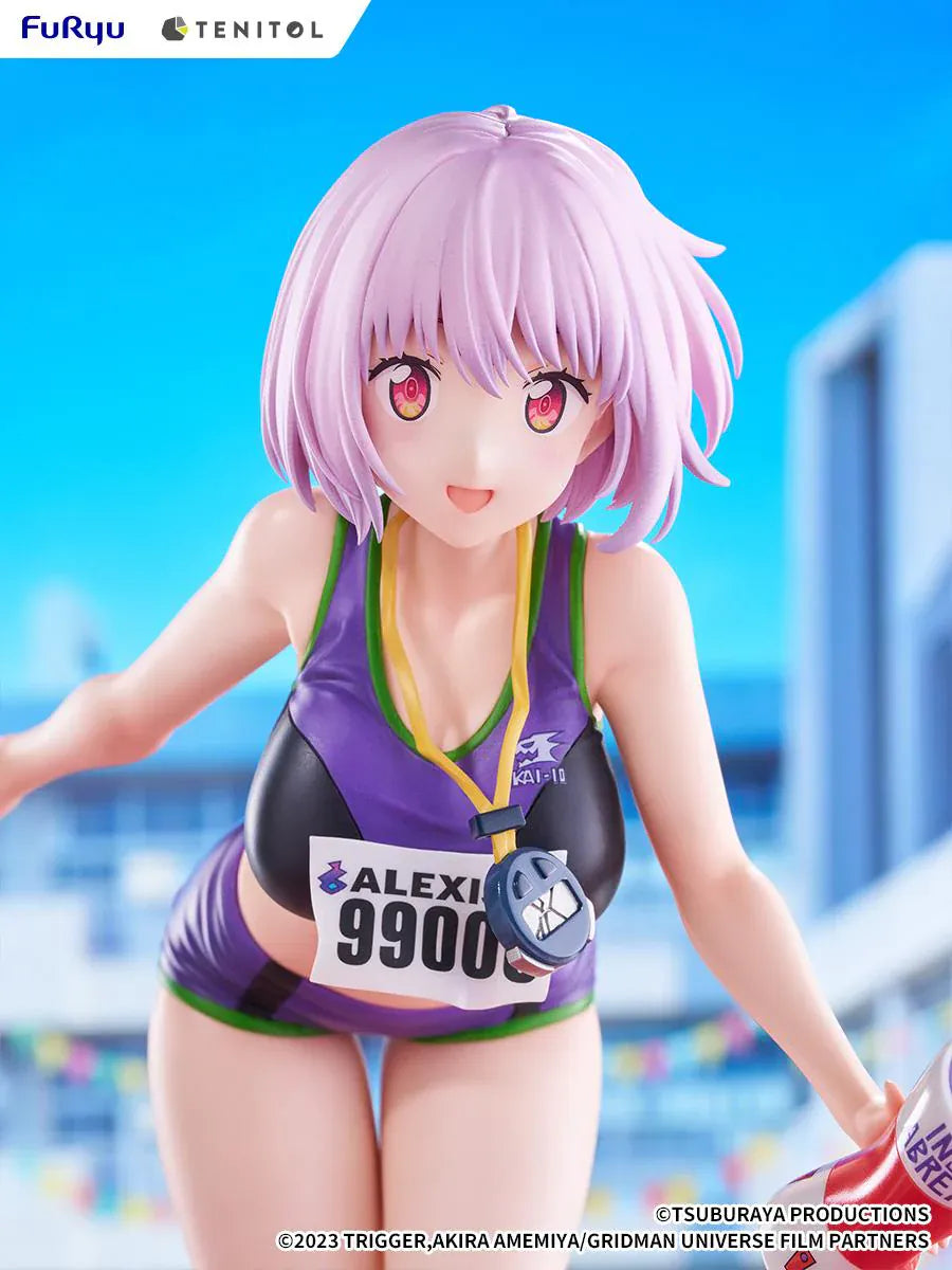 Gridman Universe Tenitol Tall Akane Shinjo Sportswear Ver. Figure in purple athletic outfit holding a water bottle