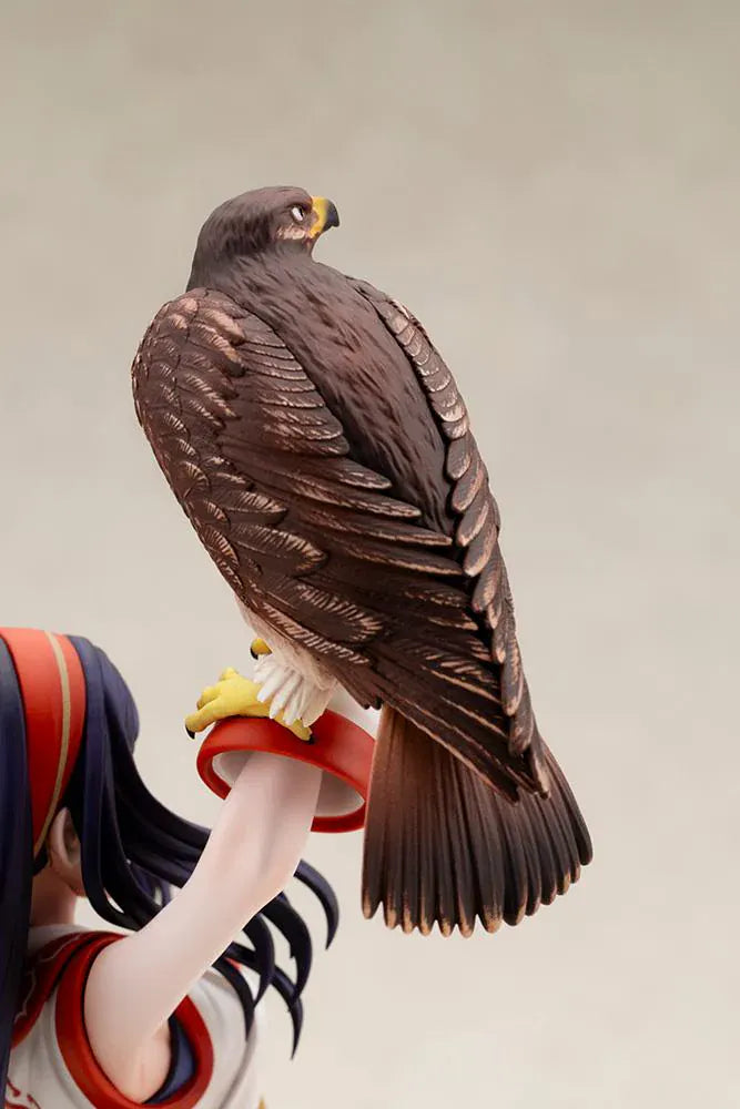 The King of Fighters XV Nakoruru 1/8 Scale Figure featuring Nakoruru in her signature outfit with long dark hair, hawk companion, and themed display base.
