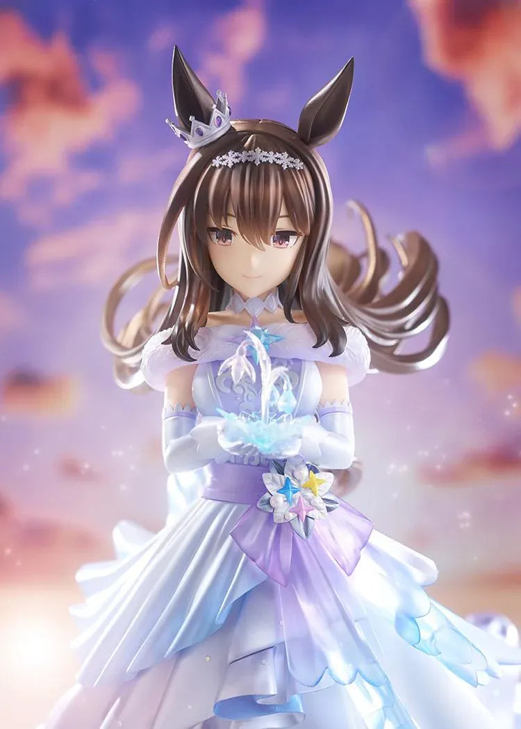 Umamusume Pretty Derby Glacialis Vega Admire Vega 1/7 scale figure wearing elegant blue silver and lavender gown
