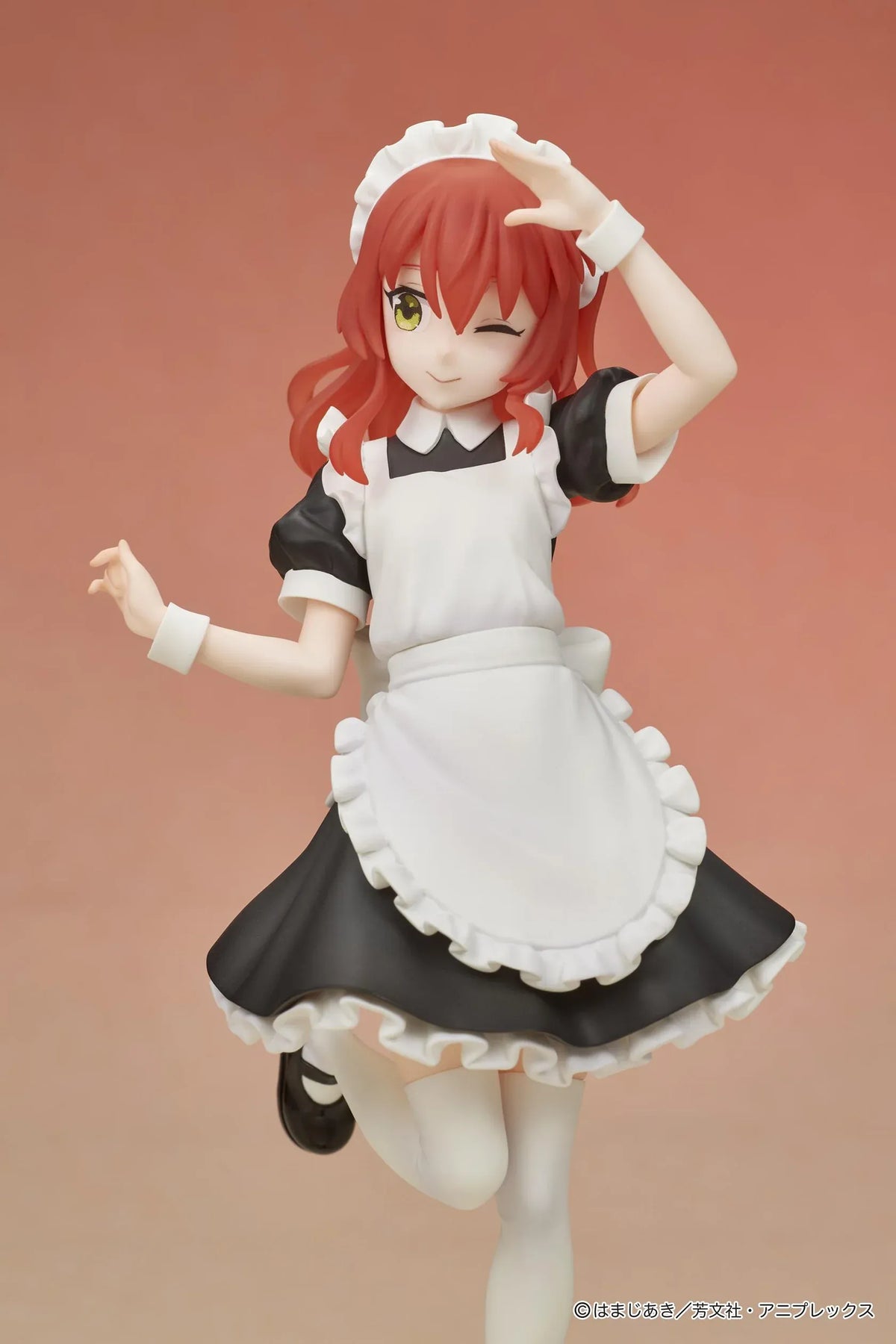 BOCCHI THE ROCK! DIGSTA Ikuyo Kita figure wearing a black-and-white maid outfit in a cheerful one-legged pose.