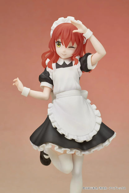 BOCCHI THE ROCK! DIGSTA Ikuyo Kita figure wearing a black-and-white maid outfit in a cheerful one-legged pose.