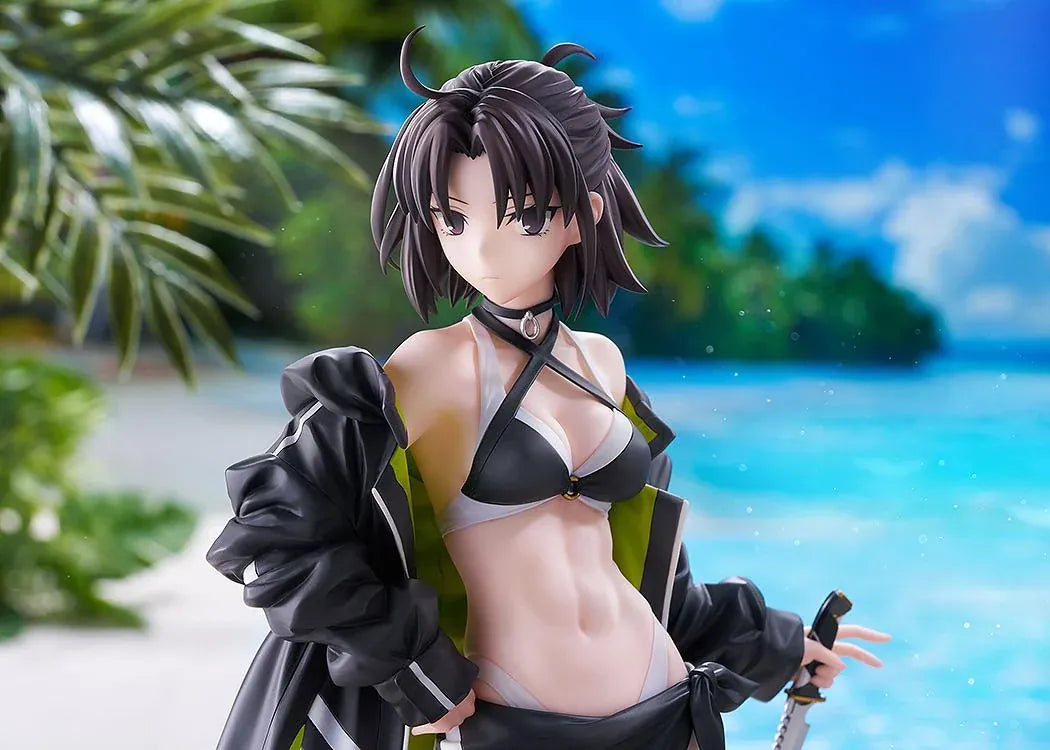Fate Grand Order Moon Cancer Jade Rabbit 1/7 scale figure with swimsuit-inspired outfit and dagger accessory