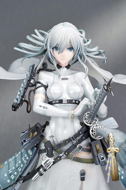 SWAV Illustration Tactical Bride Awayuki 1/7 Scale Figure in white bridal outfit with armor and sword accessories