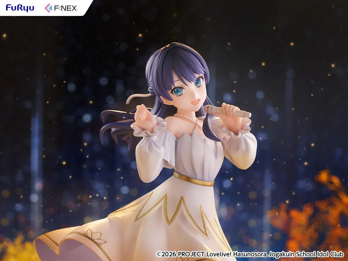 Love Live Hasunosora Girls' High School Idol Club Sayaka Murano 1/7 Scale Figure in white idol dress with flowing blue hair