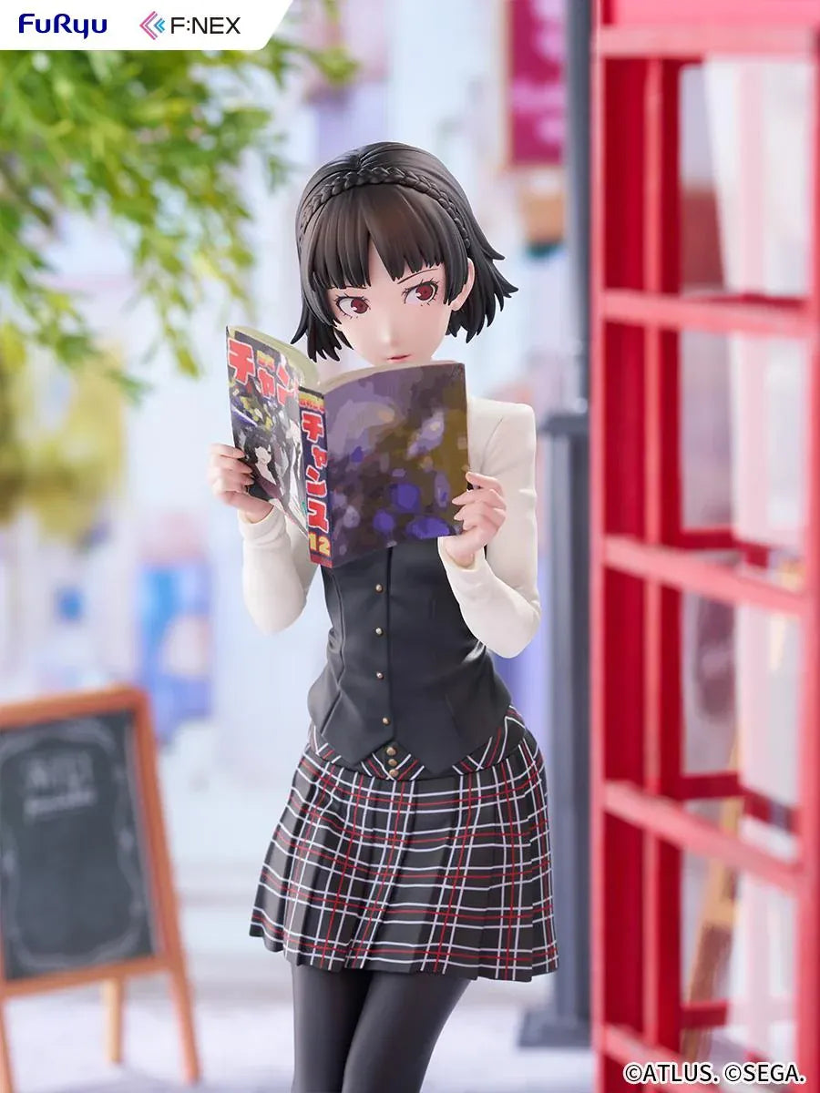 Persona 5 Royal Makoto Niijima 1/7 scale figure in her Shujin Academy school uniform reading a book