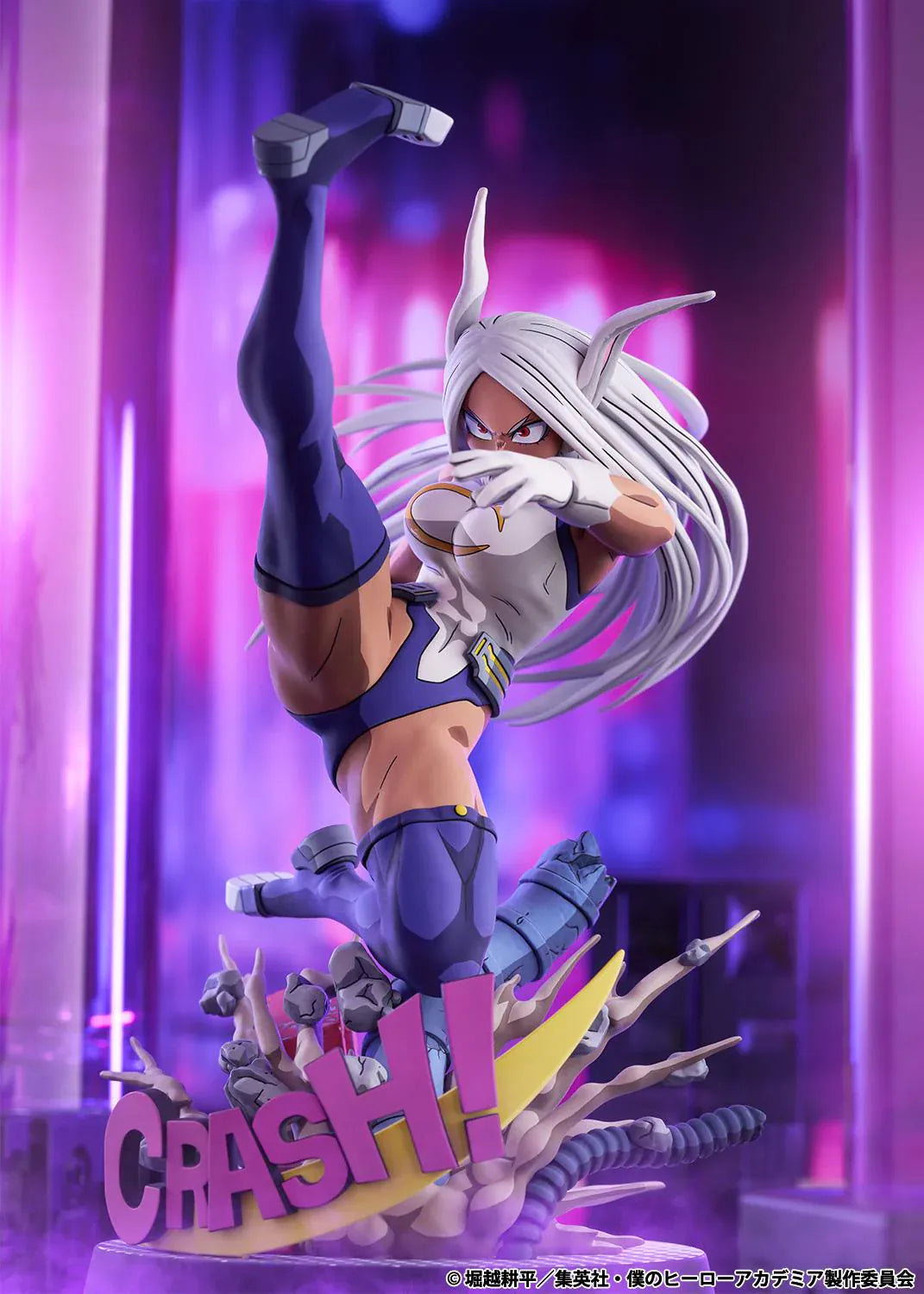 Mirko My Hero Academia 1/8 scale figure with dynamic kick pose and 2D shading effect