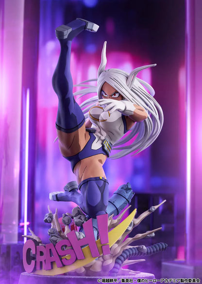 Mirko My Hero Academia 1/8 scale figure with dynamic kick pose and 2D shading effect