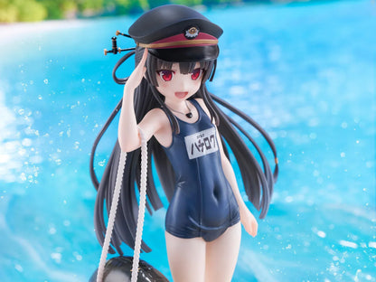 Maitetsu Last Run Hachiroku School Swimsuit Ver. 1/6 Scale Figure with conductor cap, salute pose, inner tube accessory, and display base
