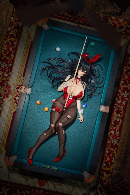 Azur Lane Taihou Fun on the Baize 1/7 scale figure featuring red bunny outfit on billiards table-themed display base