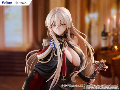 Azur Lane Bismarck Formal Dress Ver 1/7 Scale Figure wearing an elegant black and red outfit with staff