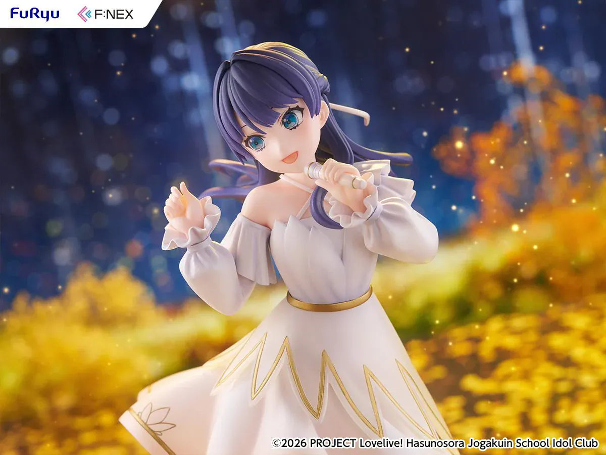 Love Live Hasunosora Girls' High School Idol Club Sayaka Murano 1/7 Scale Figure in white idol dress with flowing blue hair