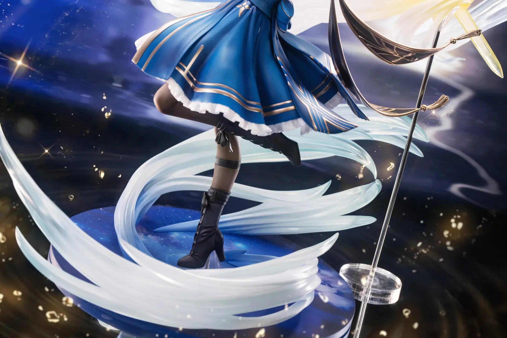 Honkai Star Rail x Fate stay night Unlimited Blade Works Saber 1/7 scale figure with blue outfit sword and translucent effect parts