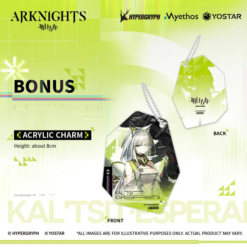 Arknights Kal'tsit Esperanta 1/7 Scale Figure with white-and-green outfit, mechanical display element, long hair, and detailed sci-fi base