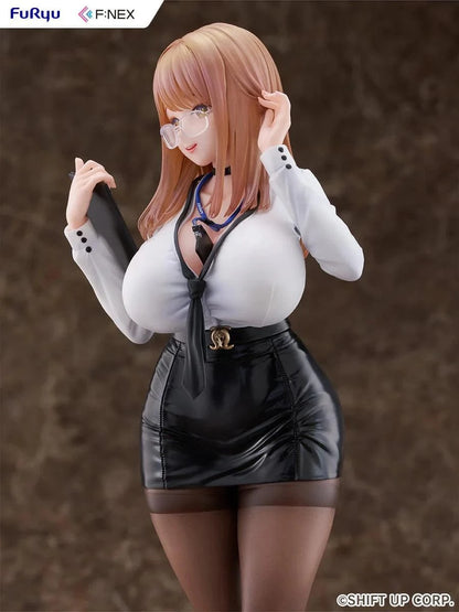 Goddess of Victory Nikke F:NEX Emma Office Therapy Ver. 1/7 Scale Figure featuring Emma in a white blouse and black skirt standing in an office setting
