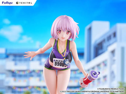 Gridman Universe Tenitol Tall Akane Shinjo Sportswear Ver. Figure in purple athletic outfit holding a water bottle