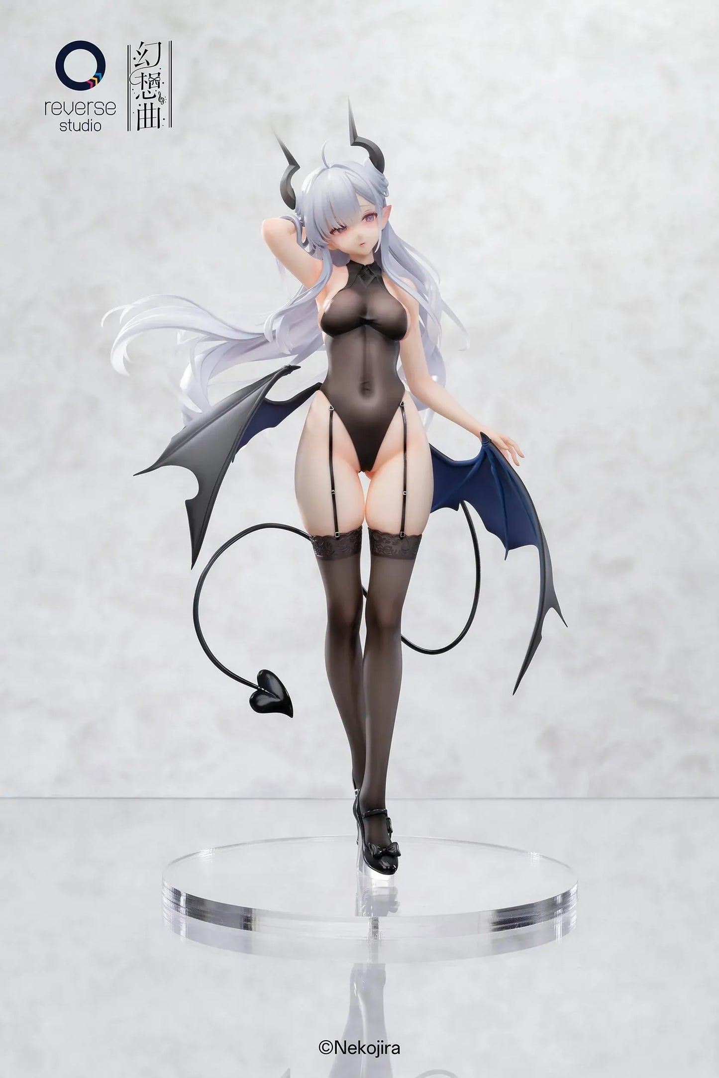 Fantasias Series Thea-chan Apprentice Succubus 1/6 scale figure set featuring two versions with horns tail and silver hair collectible