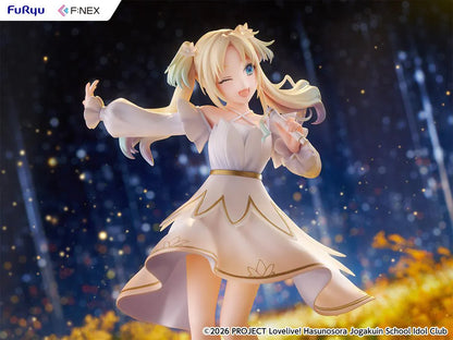 Love Live Hasunosora Girls' High School Idol Club Rurino Osawa 1/7 Scale Figure in white idol dress holding a microphone