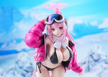 Blue Archive Eimi swimsuit 1/7 scale figure with pink jacket black bikini and long pink hair