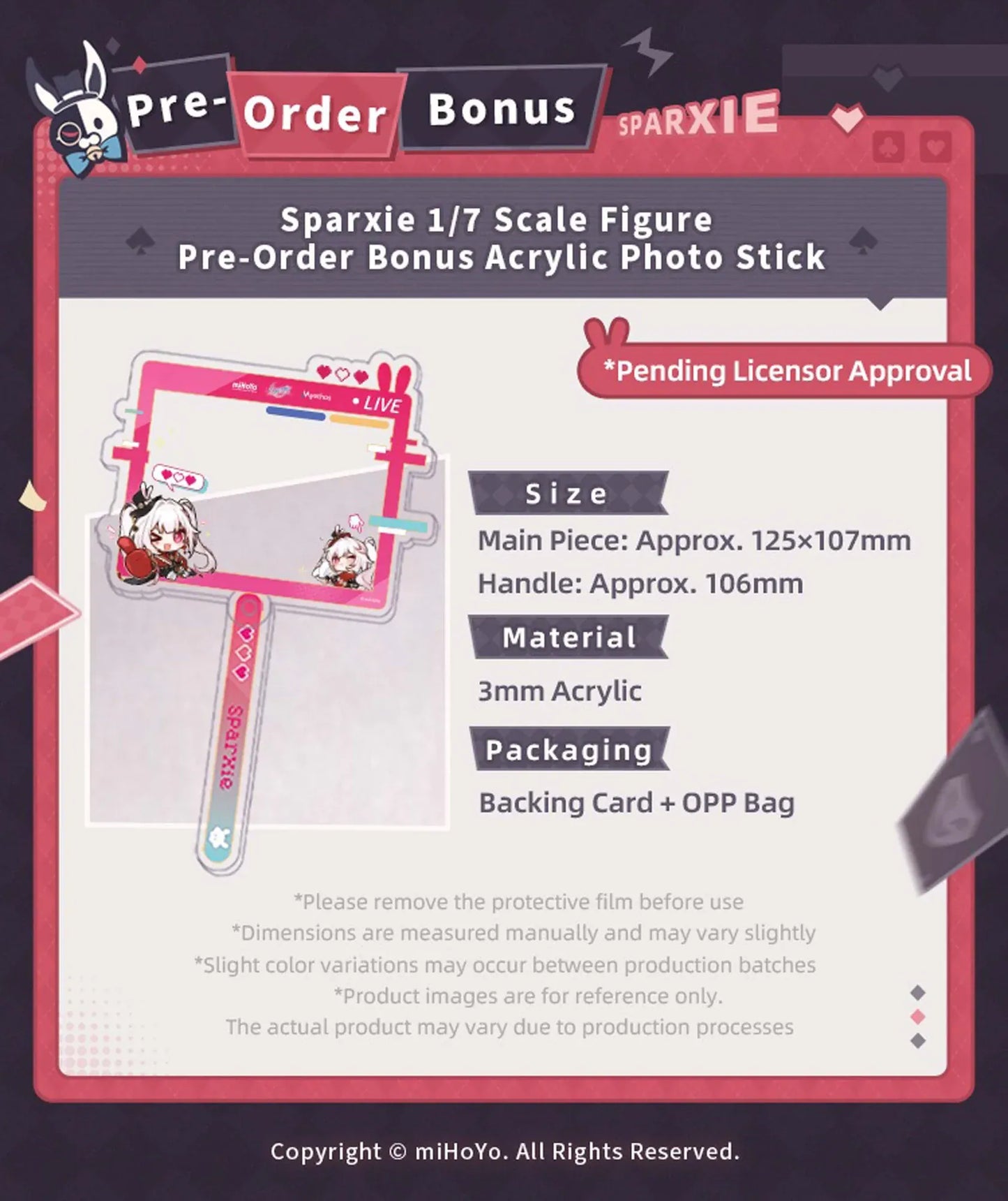 Honkai Star Rail Sparxie Bonus Edition 1/7 Scale Figure with top hat base, rabbit accessories and livestream-inspired backdrop