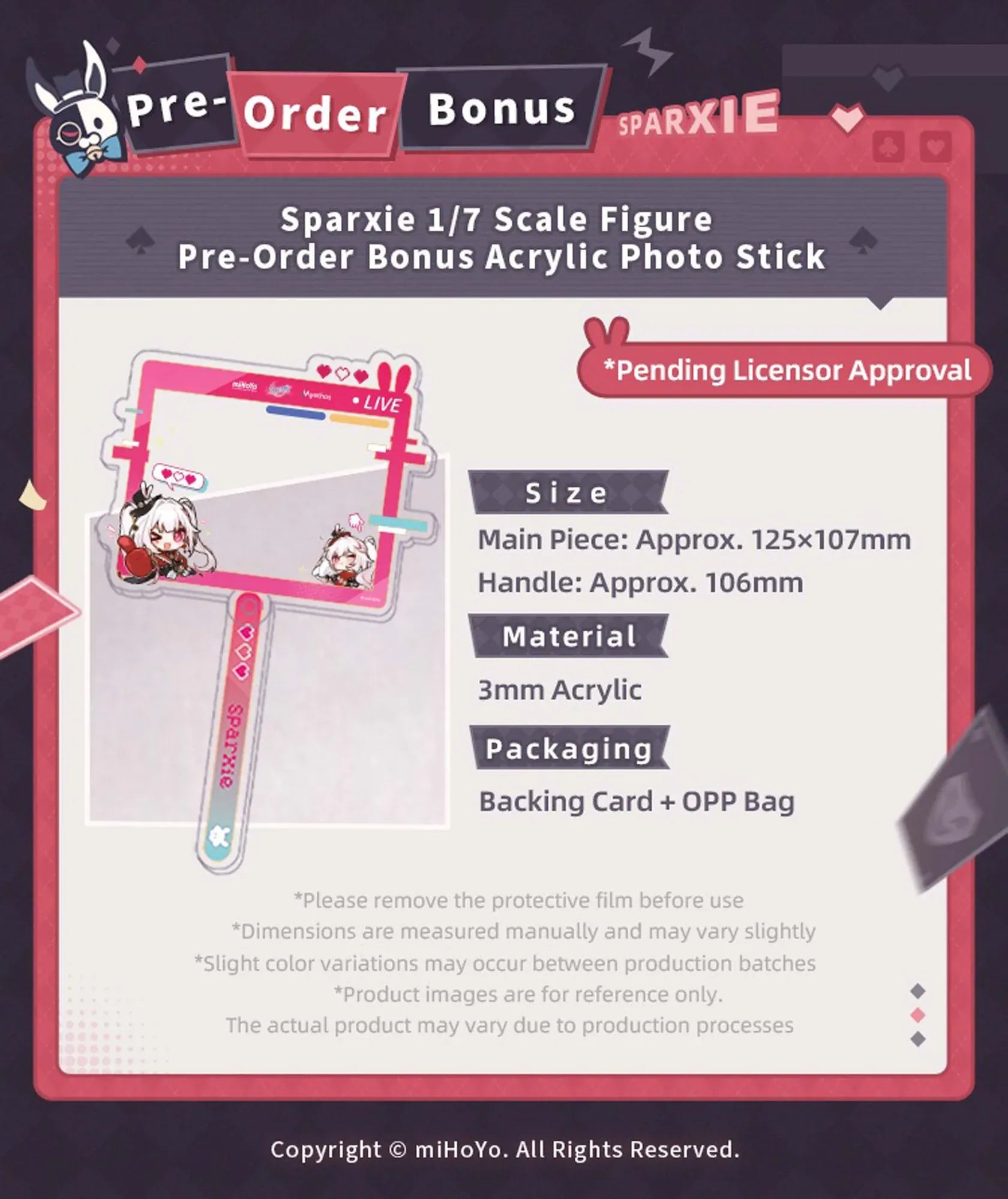 Honkai Star Rail Sparxie Bonus Edition 1/7 Scale Figure with top hat base, rabbit accessories and livestream-inspired backdrop