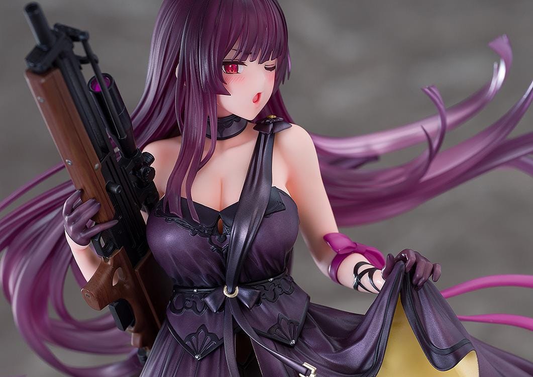 Girls' Frontline 2 Exillium Makiatto Ballroom Interlude Ver 1/7 scale figure holding rifle with flowing coat and stockings