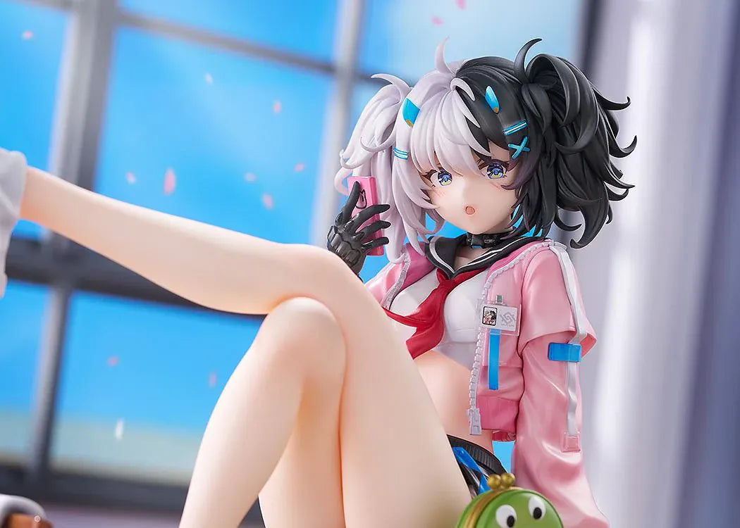 Snowbreak Containment Zone Eatchel The Cub Overdue Radiance 1/7 scale figure sitting on classroom desk with school accessories