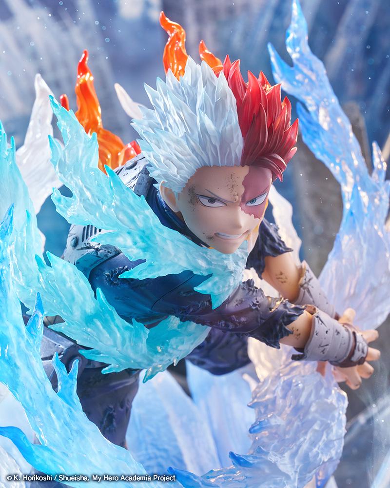 Shoto Todoroki Coldflames Pale Blade 1/8 scale figure with ice and fire effects from My Hero Academia