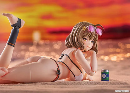 GODDESS OF VICTORY NIKKE figma Anis Sparkling Summer figure wearing swimsuit and yellow jacket with colorful water gun