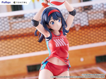 Gridman Universe Tenitol Tall Rikka Takarada Sportswear Ver. Figure in red volleyball sportswear holding a volleyball