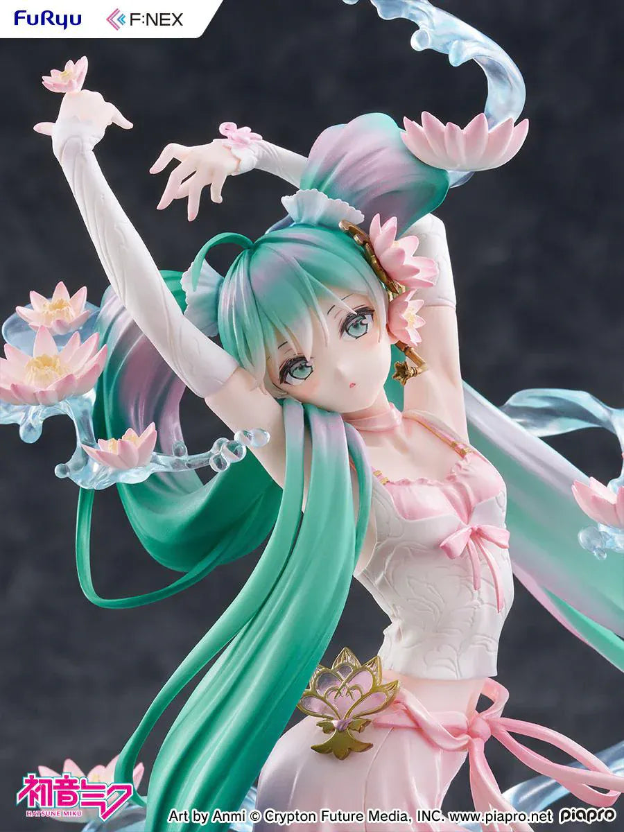 Vocaloid Hatsune Miku Water Lily Ver. 1/7 scale figure with flowing hair translucent water effects and lotus flowers