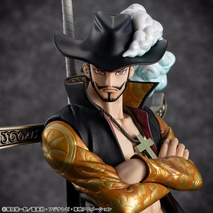 One Piece Portrait of Pirates SA-Limited Dracule Mihawk Ver. R Figure standing with arms crossed and sword on back