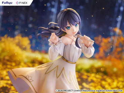 Love Live Hasunosora Girls' High School Idol Club Sayaka Murano 1/7 Scale Figure in white idol dress with flowing blue hair