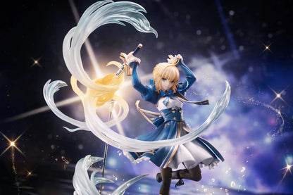 Honkai Star Rail x Fate stay night Unlimited Blade Works Saber 1/7 scale figure with blue outfit sword and translucent effect parts