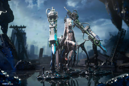 Goddess of Victory Nikke Leviathan Deluxe Edition 1/7 scale figure with large mechanical weapon systems and glossy black effect base