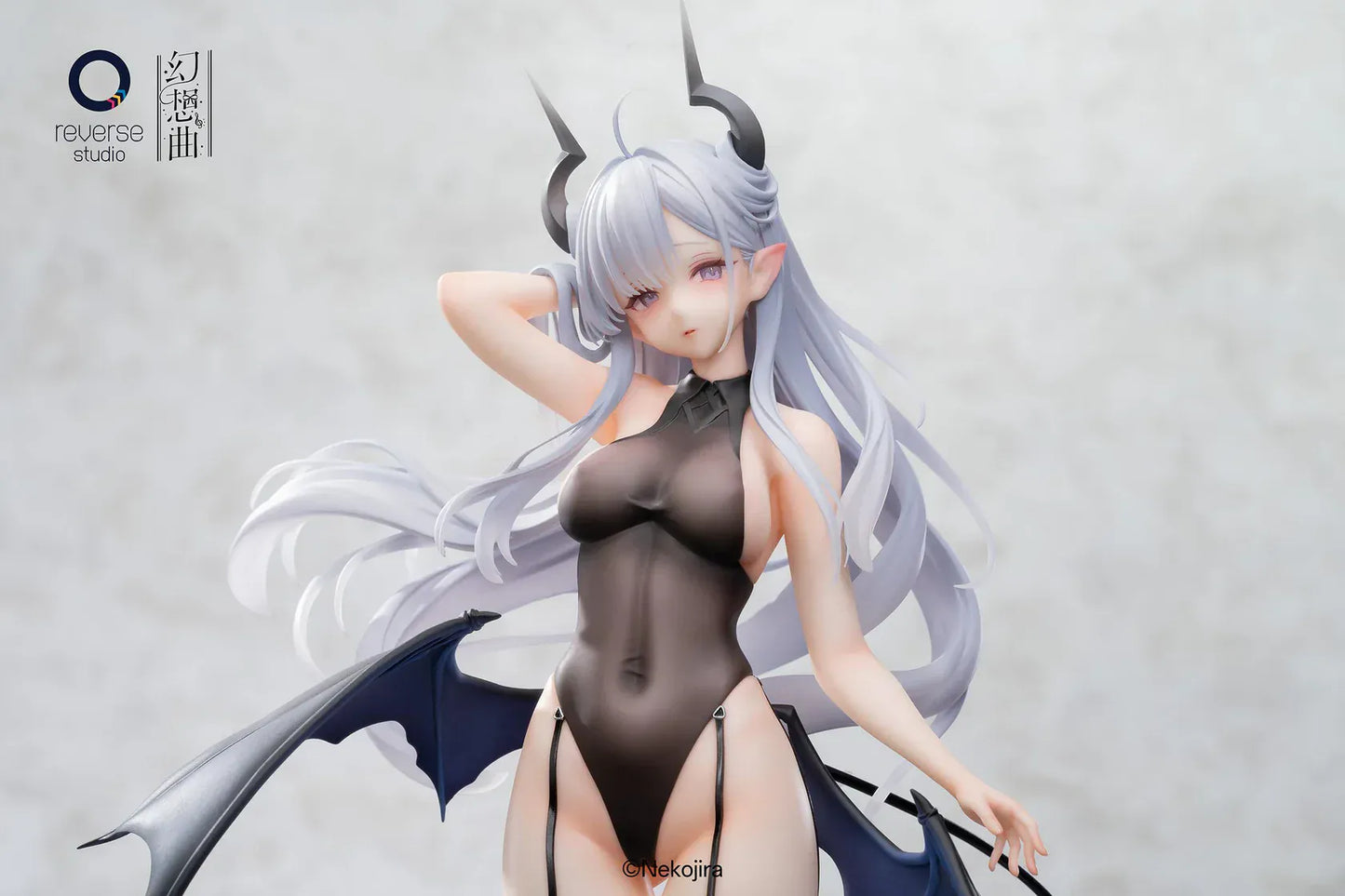 Fantasias Series Thea-chan Apprentice Succubus 1/6 scale figure set featuring two versions with horns tail and silver hair collectible