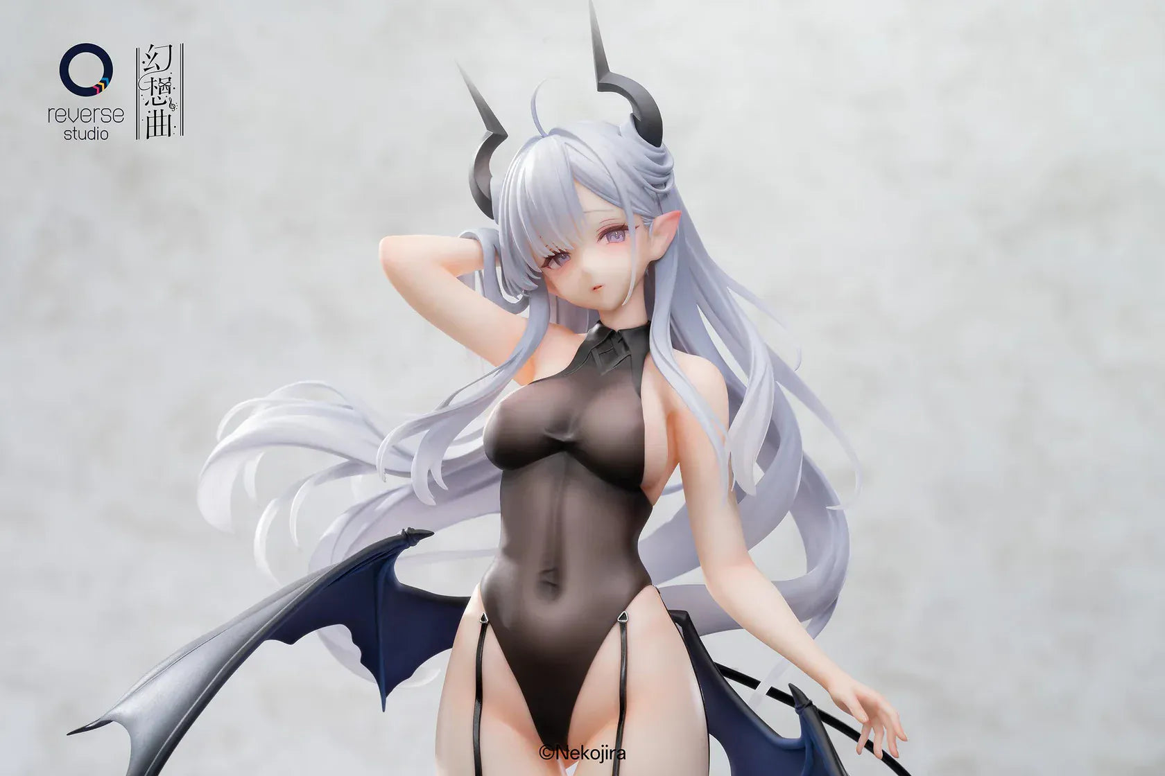 Fantasias Series Thea-chan Apprentice Succubus 1/6 scale figure set featuring two versions with horns tail and silver hair collectible