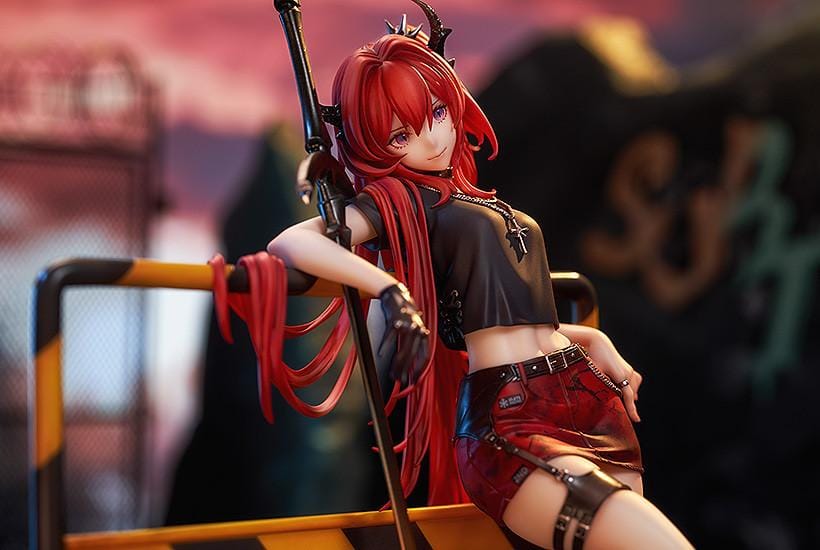 Surtr Liberte Echec 1/7 scale figure Arknights anime figure red hair urban base sword leaning pose detailed collectible