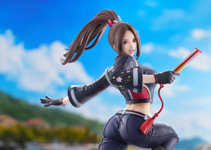 Mai Shiranui City of the Wolves 1/7 scale figure in dynamic action pose with modern ninja outfit