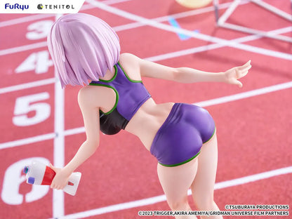 Gridman Universe Tenitol Tall Akane Shinjo Sportswear Ver. Figure in purple athletic outfit holding a water bottle